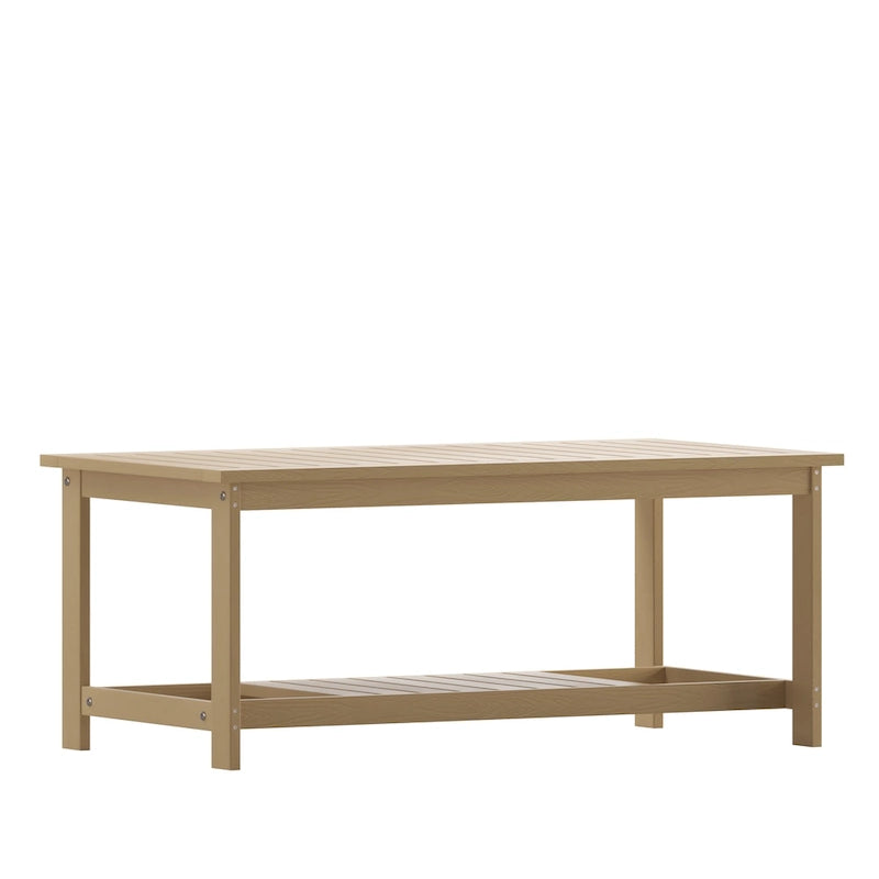 Table basse Adirondack à 2 niveaux en polyrésine, pour l'intérieur et l'extérieur