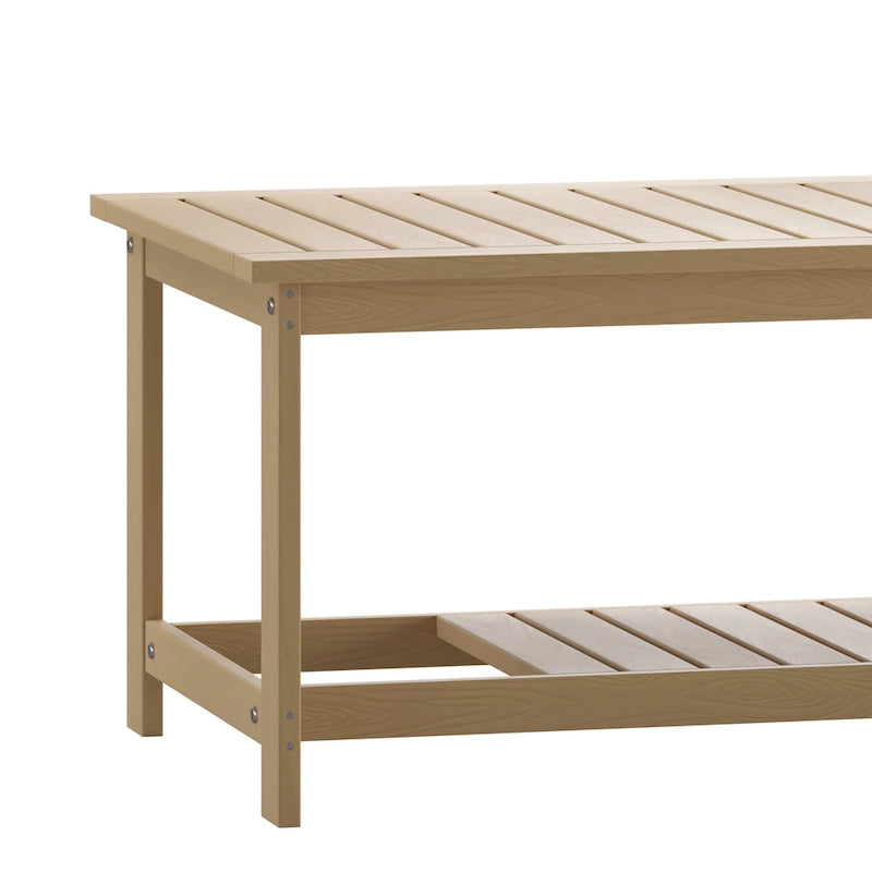 Table basse Adirondack à 2 niveaux en polyrésine, pour l'intérieur et l'extérieur