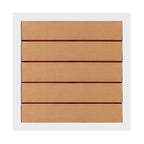 Table d'appoint carrée d'extérieur 18 pouces, cadre en aluminium, plateau en imitation bois