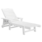 Outdoor Reclining HDPE Single Chaise (1-Piece)