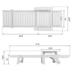 Chaise longue simple en polyéthylène haute densité inclinable d'extérieur (1 pièce)