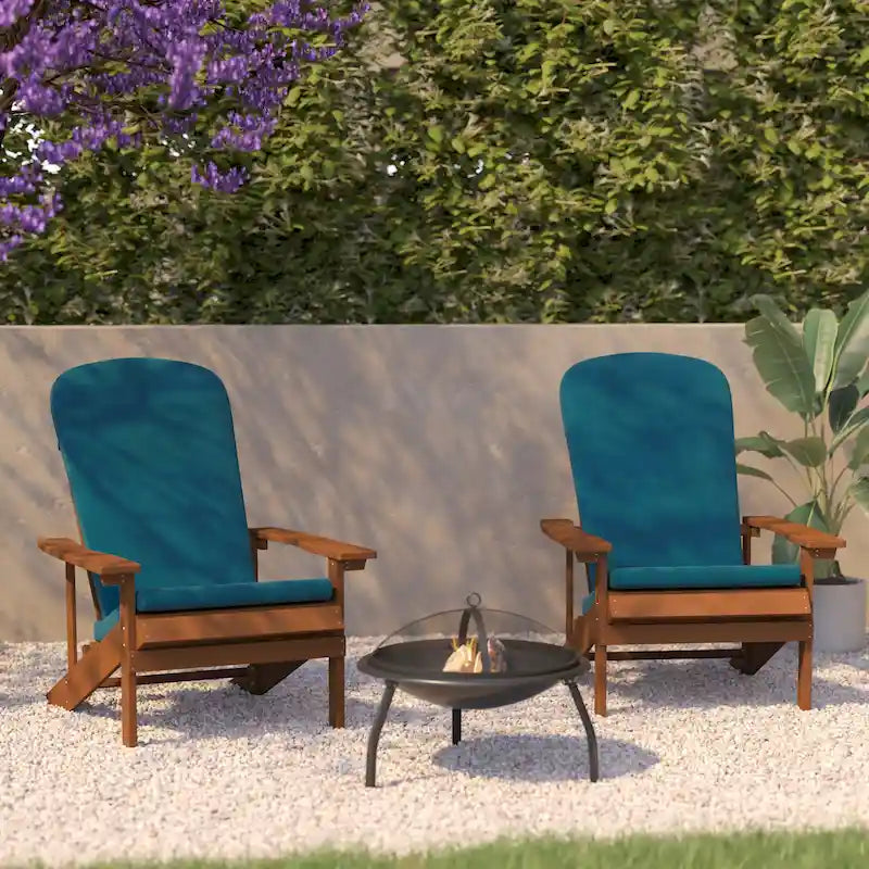 Chaises Adirondack d'intérieur/extérieur avec coussins - Lot de 2