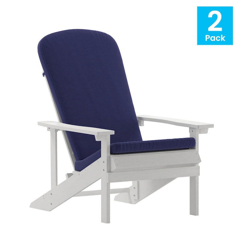 Chaises Adirondack d'intérieur/extérieur avec coussins - Lot de 2