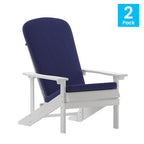 Chaises Adirondack d'intérieur/extérieur avec coussins - Lot de 2