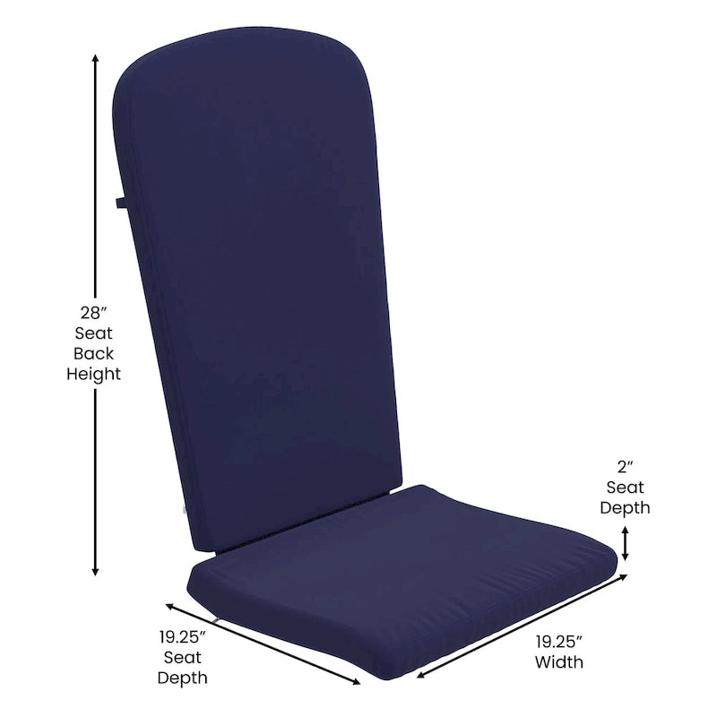 Chaises Adirondack d'intérieur/extérieur avec coussins - Lot de 2