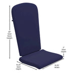Chaises Adirondack d'intérieur/extérieur avec coussins - Lot de 2