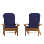 Chaises Adirondack d'intérieur/extérieur avec coussins - Lot de 2