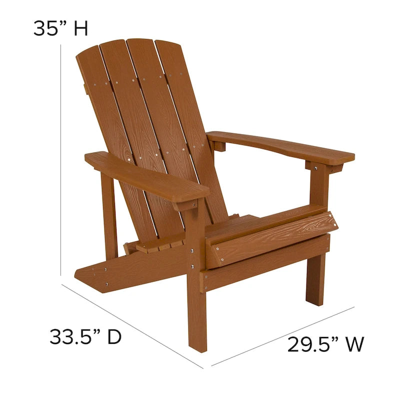 Chaises Adirondack d'intérieur/extérieur avec coussins - Lot de 2