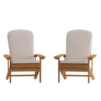 Chaises Adirondack d'intérieur/extérieur avec coussins - Lot de 2
