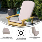 Chaises Adirondack d'intérieur/extérieur avec coussins - Lot de 2