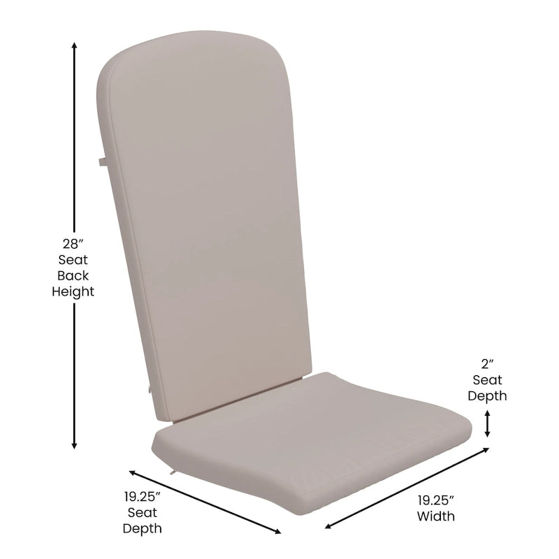 Chaises Adirondack d'intérieur/extérieur avec coussins - Lot de 2