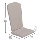 Chaises Adirondack d'intérieur/extérieur avec coussins - Lot de 2