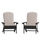 Chaises Adirondack d'intérieur/extérieur avec coussins - Lot de 2