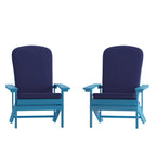 Chaises Adirondack d'intérieur/extérieur avec coussins - Lot de 2