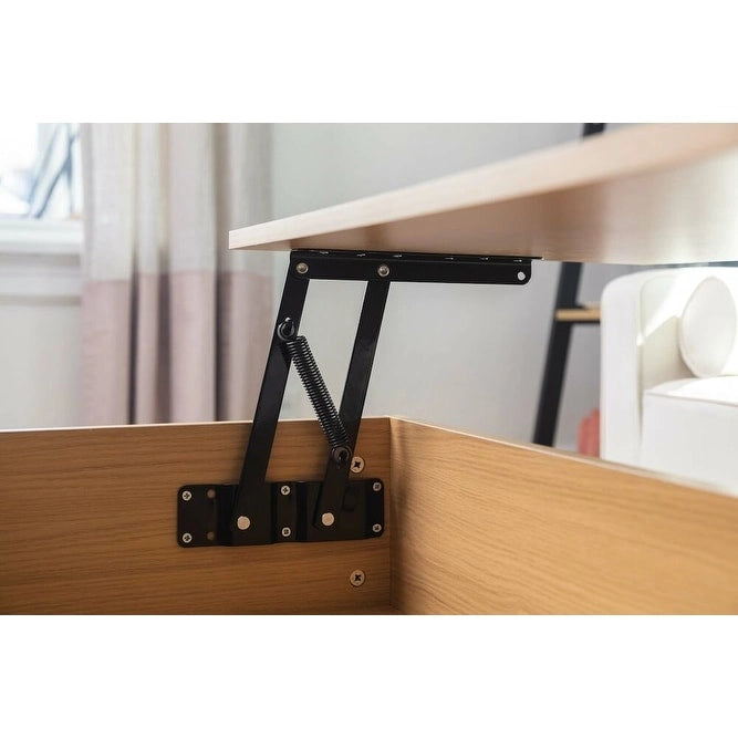 Table basse relevable avec rangement dissimulé pour salon, appartement et dortoir