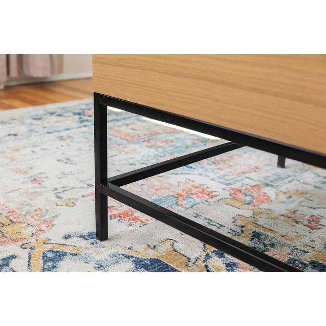 Table basse relevable avec rangement dissimulé pour salon, appartement et dortoir