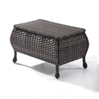 Table basse de rangement d'extérieur en osier marron Cozywor