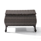 Table basse de rangement d'extérieur en osier marron Cozywor