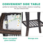 Table d'appoint en osier 22 po de Patio