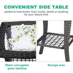 Table d'appoint en osier 22 po de Patio