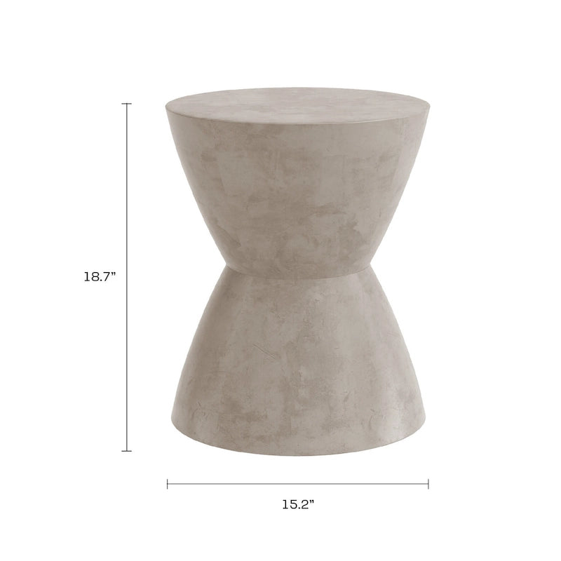Table d'appoint MGO pour échiquier, gris