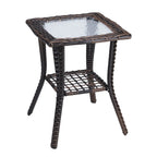Table d'appoint en osier d'extérieur