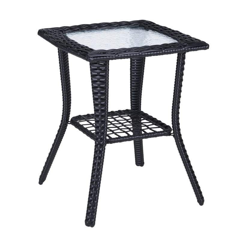 Table d'appoint en osier d'extérieur
