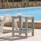 Table d'appoint d'extérieur LIVOOSUN en bois plastique pour terrasse, style Adirondack