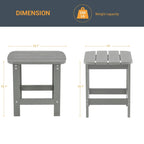 Table d'appoint d'extérieur LIVOOSUN en bois plastique pour terrasse, style Adirondack