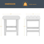 Table d'appoint d'extérieur LIVOOSUN en bois plastique pour terrasse, style Adirondack