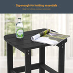 Table d'appoint d'extérieur LIVOOSUN en bois plastique pour terrasse, style Adirondack
