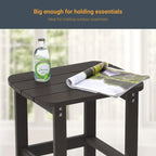 Table d'appoint d'extérieur LIVOOSUN en bois plastique pour terrasse, style Adirondack