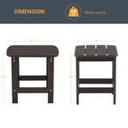 Table d'appoint d'extérieur LIVOOSUN en bois plastique pour terrasse, style Adirondack