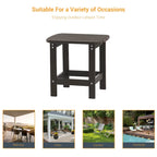 Table d'appoint d'extérieur LIVOOSUN en bois plastique pour terrasse, style Adirondack