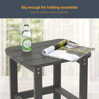 Table d'appoint d'extérieur LIVOOSUN en bois plastique pour terrasse, style Adirondack