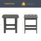 Table d'appoint d'extérieur LIVOOSUN en bois plastique pour terrasse, style Adirondack