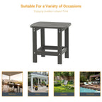 Table d'appoint d'extérieur LIVOOSUN en bois plastique pour terrasse, style Adirondack