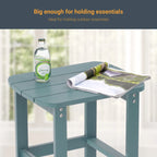 Table d'appoint d'extérieur LIVOOSUN en bois plastique pour terrasse, style Adirondack