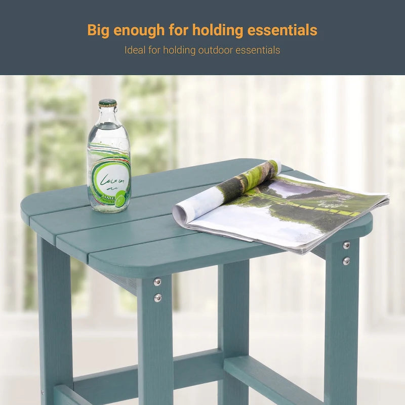 Table d'appoint d'extérieur LIVOOSUN en bois plastique pour terrasse, style Adirondack