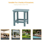 Table d'appoint d'extérieur LIVOOSUN en bois plastique pour terrasse, style Adirondack