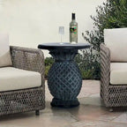 Table d'appoint d'extérieur Ananas en MgO gris