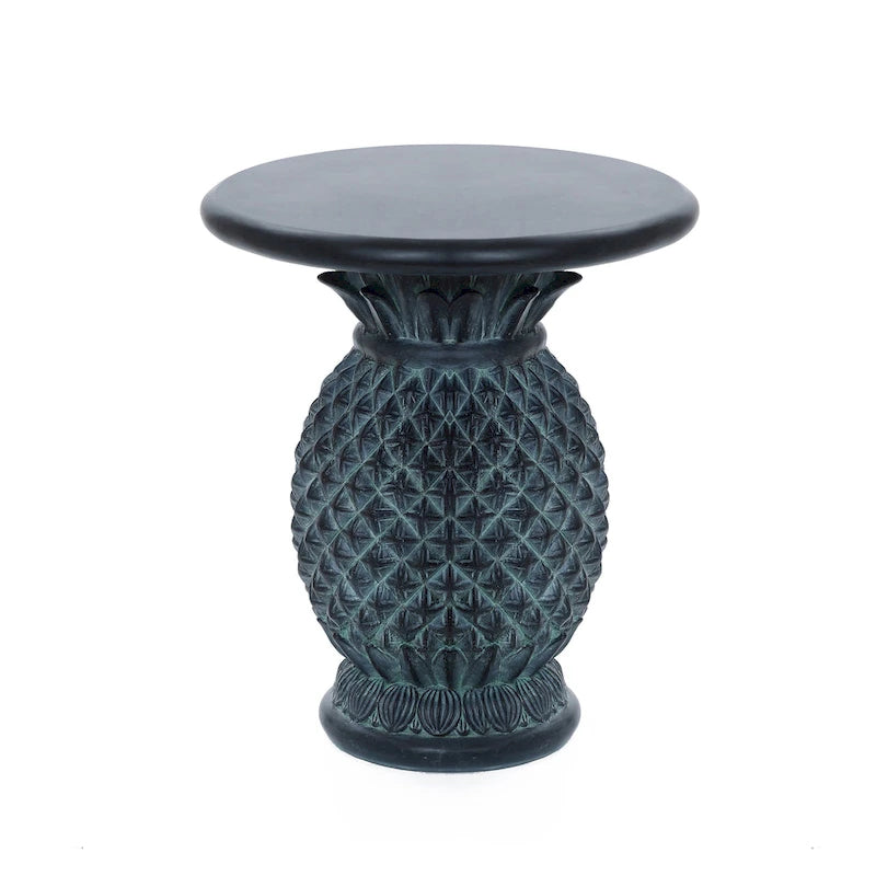 Table d'appoint d'extérieur Ananas en MgO gris