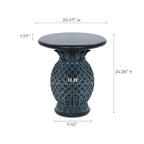 Table d'appoint d'extérieur Ananas en MgO gris
