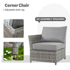 Ensemble de mobilier de jardin 13 pièces en osier XIZZI avec table brasero
