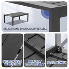Ensemble de conversation 4 pièces en aluminium pour patio avec coussins