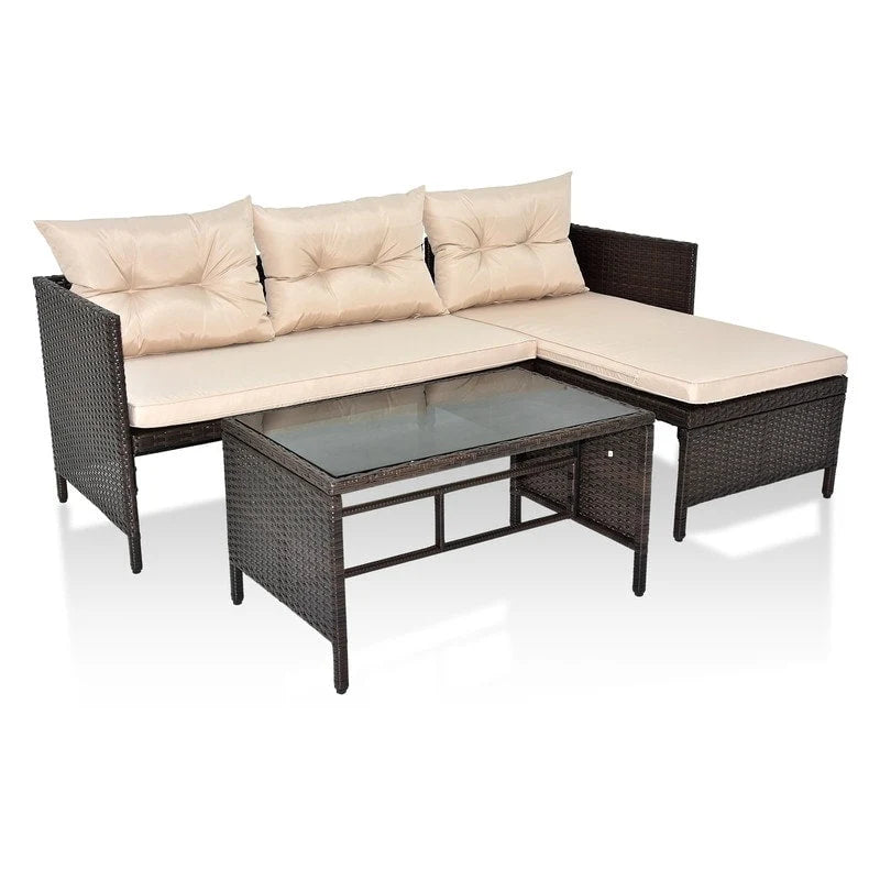 Outdoor PE Wicker Sectionl Lounge Sofa Set