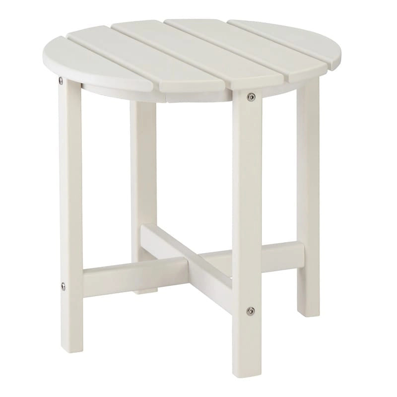 Table d'appoint ronde d'extérieur en polyéthylène haute densité 18