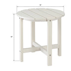 Table d'appoint ronde d'extérieur en polyéthylène haute densité 18