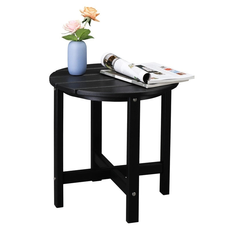 Table d'appoint ronde d'extérieur en polyéthylène haute densité 18