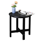 Table d'appoint ronde d'extérieur en polyéthylène haute densité 18